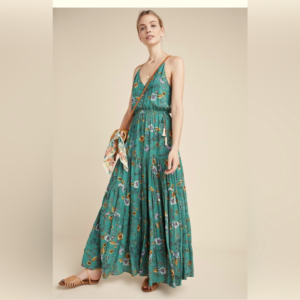 Anthropologie Verdure Maxi Dress, S